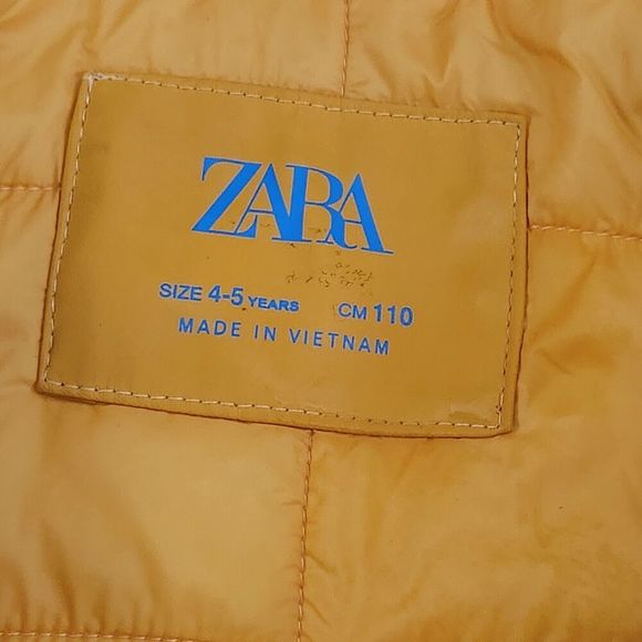 Zara Girls Lined Floral Raincoat Size 4-5 Years Yellow - Picture 5 of 6